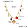 316L Stainless Steel Ochain Geometric Round Zircon Multiaccessories Gold Plated Fashion Exaggerated Clavicle Necklace For Women