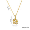 Titanium Steel Ochain Necklace For Women With Fivepointed Star Inlaid Zircon And Diamond Design Vacuum Furnace Electroplated