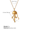 316L Stainless Steel Octopus And Jellyfish Pendant Earrings And Necklace Set For Women Fashion Style With Electroplating