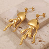 316L Stainless Steel Octopus And Jellyfish Pendant Earrings And Necklace Set For Women Fashion Style With Electroplating