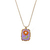 316L Stainless Steel Oil Drop Inlaid Imitation Pearl Necklace For Women Electroplated