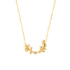 Titanium Steel Olive Leaf Inlaid Zircon Women's Fashion Allmatch Necklace With Electroplating