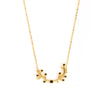 Titanium Steel Olive Leaf Inlaid Zircon Women's Fashion Allmatch Necklace With Electroplating