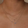 Titanium Steel Opal Necklace Gold Plated With Blue Water Drop Pattern In Rococo Style