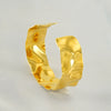 Titanium Steel Open Bracelet Hammer Pattern Electroplated Shiny Street Style Fashionable Geometric