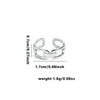 Titanium Steel Open Ring With Irregular Lines Star Heart Shape Flower Leaves Letters Numbers Text Electroplating Design