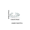 Titanium Steel Open Ring With Irregular Lines Star Heart Shape Flower Leaves Letters Numbers Text Electroplating Design