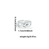 Titanium Steel Open Ring With Irregular Lines Star Heart Shape Flower Leaves Letters Numbers Text Electroplating Design