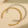 316L Stainless Steel Open Twist Bracelet Minimalist Geometric Electroplated Jewelry