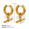 316L Stainless Steel Ot Buckle Pendant Necklace Earrings Electroplating Fashion Style