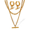 316L Stainless Steel Ot Buckle Pendant Necklace Earrings Electroplating Fashion Style