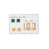 Titanium Steel Oval Earrings For Women Simple Style With Electroplating Geometric Design