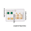Titanium Steel Oval Earrings For Women Simple Style With Electroplating Geometric Design