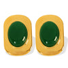 316L Stainless Steel Oval Electroplating Geometric Women's Earrings