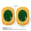 316L Stainless Steel Oval Electroplating Geometric Women's Earrings