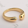 Titanium Steel Oval Open Dropshaped Female Fashion Electroplated Ring Jewelry