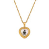 Titanium Steel Peach Heart And Flower Necklace For Women With High Color Retention 18K Gold Plated