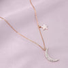 Titanium Steel Pearl Ball Chain Necklace For Women With Letters Numbers Text Pattern Simple Design And 18K Gold Electroplated Treatment