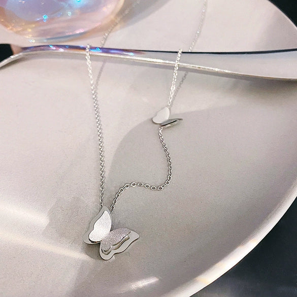 Titanium Steel Pearl Ball Chain Necklace For Women With Letters Numbers Text Pattern Simple Design And 18K Gold Electroplated Treatment