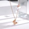Titanium Steel Pearl Ball Chain Necklace For Women With Letters Numbers Text Pattern Simple Design And 18K Gold Electroplated Treatment