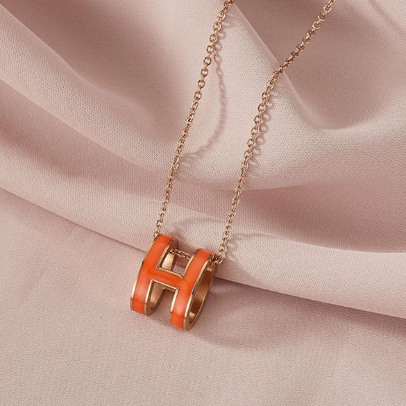 Titanium Steel Pearl Ball Chain Necklace For Women With Letters Numbers Text Pattern Simple Design And 18K Gold Electroplated Treatment