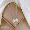 Titanium Steel Pearl Bow Geometric Cartoon Style Electroplated Unisex Necklace