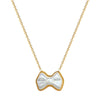 Titanium Steel Pearl Bow Geometric Cartoon Style Electroplated Unisex Necklace