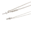Titanium Steel Pendant Chain With Cross And Letters Numbers Text Pattern Electroplated Retro Hip Hop Style