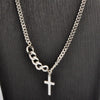 Titanium Steel Pendant Chain With Cross And Letters Numbers Text Pattern Electroplated Retro Hip Hop Style