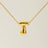 316L Stainless Steel Pendant Necklace With Letter Pattern 18K Gold Plated Unisex