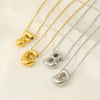 316L Stainless Steel Pendant Necklace With Letter Pattern 18K Gold Plated Unisex
