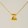 316L Stainless Steel Pendant Necklace With Letter Pattern 18K Gold Plated Unisex