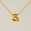 316L Stainless Steel Pendant Necklace With Letter Pattern 18K Gold Plated Unisex