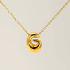 316L Stainless Steel Pendant Necklace With Letter Pattern 18K Gold Plated Unisex