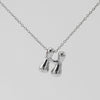 316L Stainless Steel Pendant Necklace With Letter Pattern 18K Gold Plated Unisex