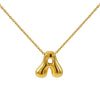 316L Stainless Steel Pendant Necklace With Letter Pattern 18K Gold Plated Unisex