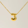 316L Stainless Steel Pendant Necklace With Letter Pattern 18K Gold Plated Unisex