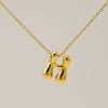 316L Stainless Steel Pendant Necklace With Letter Pattern 18K Gold Plated Unisex