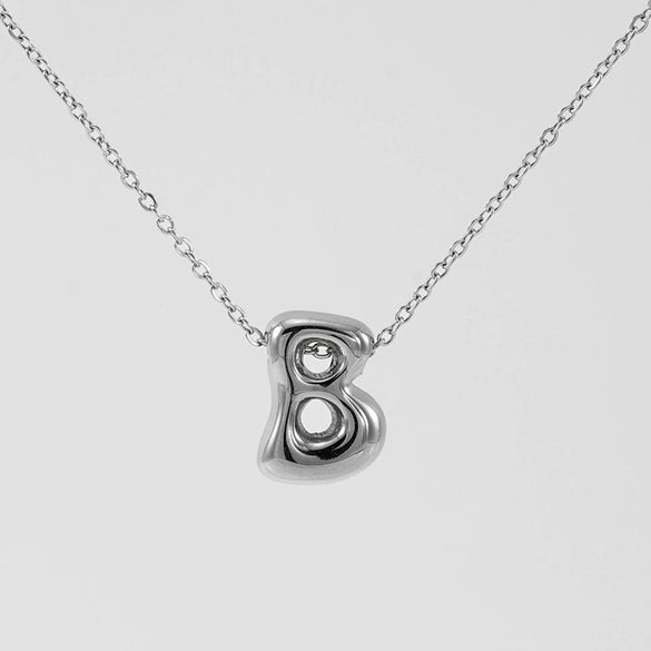316L Stainless Steel Pendant Necklace With Letter Pattern 18K Gold Plated Unisex