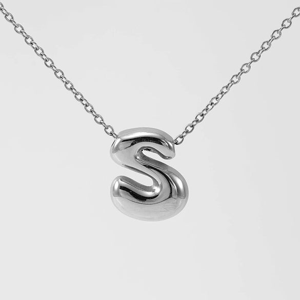 316L Stainless Steel Pendant Necklace With Letter Pattern 18K Gold Plated Unisex