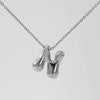 316L Stainless Steel Pendant Necklace With Letter Pattern 18K Gold Plated Unisex