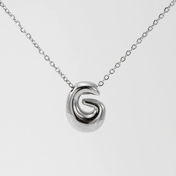 316L Stainless Steel Pendant Necklace With Letter Pattern 18K Gold Plated Unisex