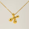 316L Stainless Steel Pendant Necklace With Letter Pattern 18K Gold Plated Unisex