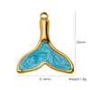 Titanium Steel Pendant With Oildrip Inlaid Diamonds And Natural Stone Stainless Steel Furnace Gold Accessories Geometric Style Electroplated