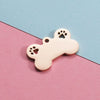 Titanium Steel Pet Pendant Jewelry Accessories Dog Bone Hollow Dog Claw Pendant Electroplating