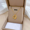 Titanium Steel Plain Circle Love Furnace Cold Necklace With Electroplating For Female Cartoon And Geometric Style
