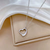Titanium Steel Plain Circle Love Furnace Cold Necklace With Electroplating For Female Cartoon And Geometric Style
