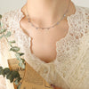 316L Stainless Steel Plated 18K Gold Clavicle Chain Necklace With Geometric Pattern In Light Luxury Style
