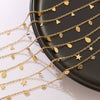 316L Stainless Steel Plated 18K Gold Clavicle Chain Necklace With Geometric Pattern In Light Luxury Style