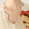316L Stainless Steel Plated 18K Gold Clavicle Chain Necklace With Geometric Pattern In Light Luxury Style
